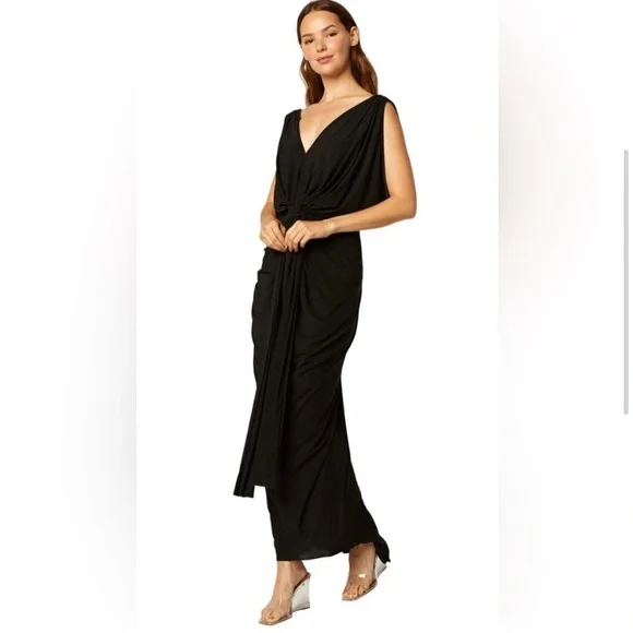 Draped Stretch Maxi Dress - Picture 3 of 14